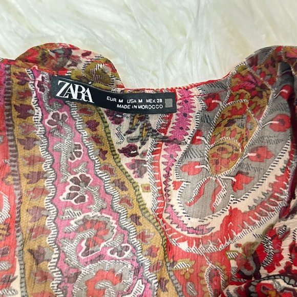 Zara Ruffle Paisley Blouse - Picture 2 of 2